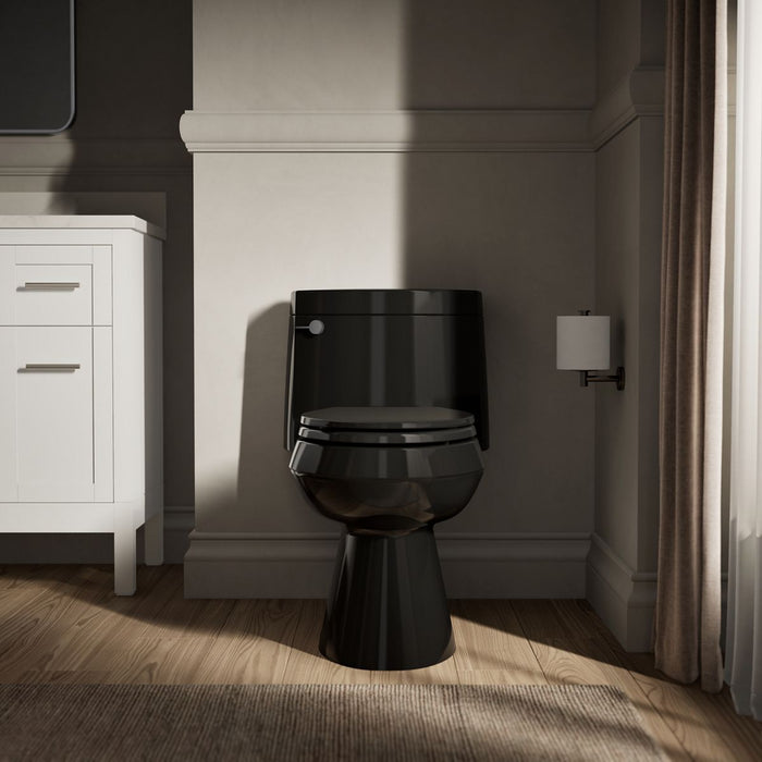 KOHLER K-3619 Cimarron One-piece elongated toilet with concealed trapway, 1.28 gpf, black black - view 4