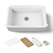 KOHLER K-36250-PC Audrine 35-1/2" undermount single-bowl farmhouse workstation kitchen sink, white - view 3