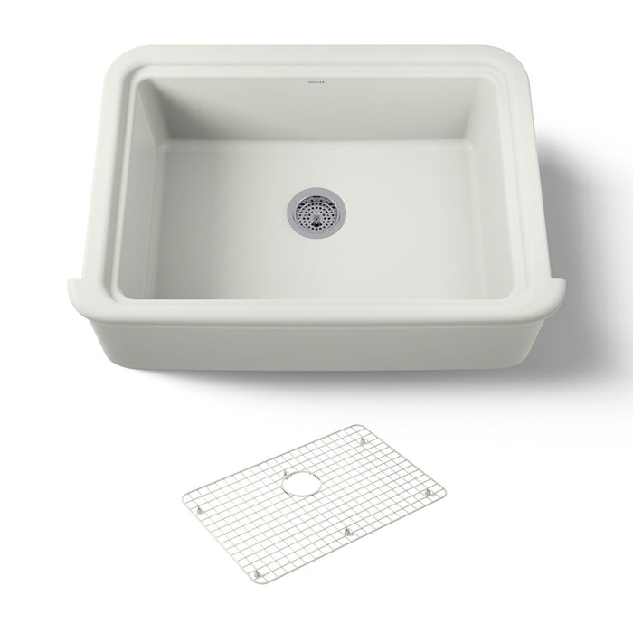 KOHLER K-36251 Audrine 32-1/2" undermount single-bowl farmhouse kitchen sink, dune - view 5