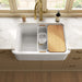KOHLER K-36251-PC Audrine 32-1/2" undermount single-bowl farmhouse workstation kitchen sink, white - view 2