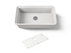 KOHLER K-36254 Audrine 33" undermount single-bowl kitchen sink, white