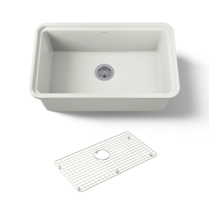 KOHLER K-36255 Audrine 30" undermount single-bowl kitchen sink, dune - view 4