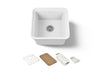KOHLER K-36259-PC Audrine 18-5/8" undermount workstation bar sink, white