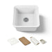 KOHLER K-36259-PC Audrine 18-5/8" undermount workstation bar sink, white - view 3