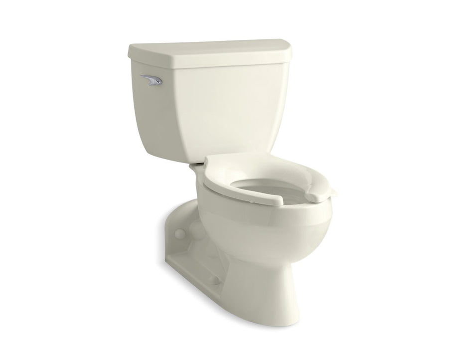 KOHLER K-3652-T Barrington Two-piece elongated 1.0 gpm toilet with Pressure Lite(R) flushing technology, left-hand trip...