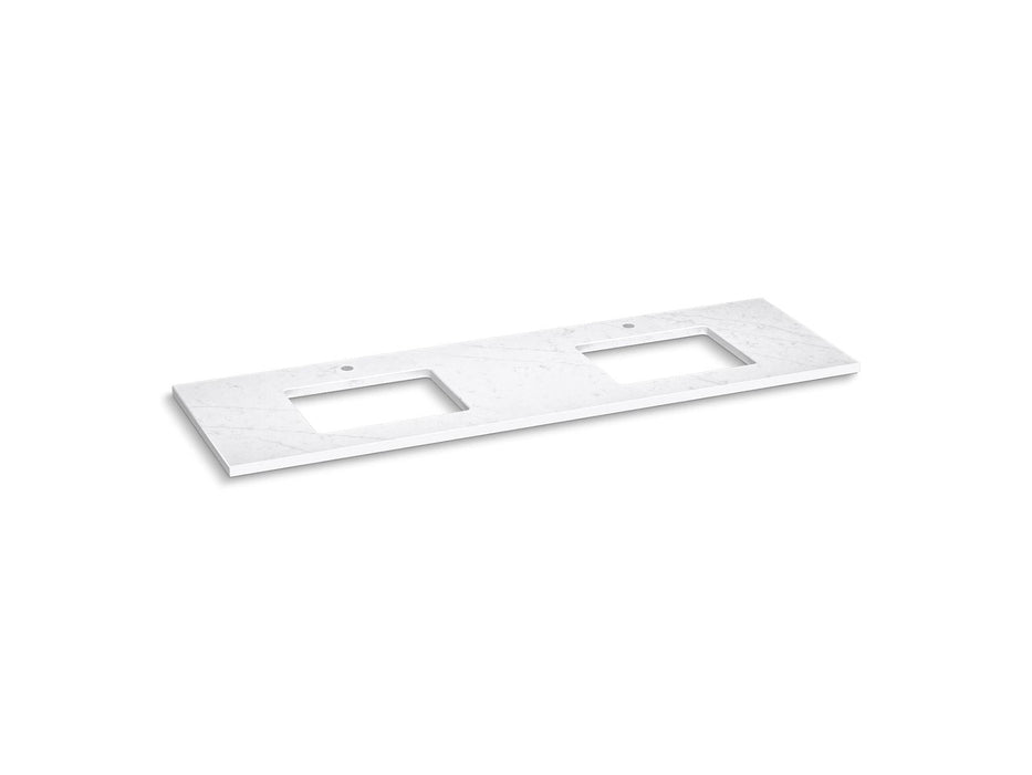 KOHLER Silestone 73" quartz vanity top with two rectangular cutouts