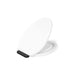 KOHLER K-36593-BL Covert ReadyLatch® Quiet-Close™ Elongated Toilet Seat, White - 3/4 view of product