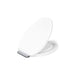 KOHLER K-36593-CP Covert ReadyLatch® Quiet-Close™ Elongated Toilet Seat, White - 3/4 view of product