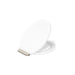KOHLER K-36594-BN Covert ReadyLatch® Quiet-Close™ Round-front Toilet Seat, White - 3/4 view of product