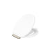 KOHLER K-36594-BN Covert ReadyLatch® Quiet-Close™ Round-front Toilet Seat, White - 3/4 view of product