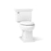 KOHLER K-36669 Memoirs Stately ContinuousClean ST Two-piece Elongated Toilet with Concealed Trapway, 1.28 GPF, White - 3/4 vi