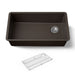 KOHLER K-36747 Billings 32-1/2" Undermount Single-bowl Kitchen Sink, Matte Brown - 3/4 view of product
