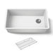 KOHLER K-36747 Billings 32-1/2" Undermount Single-bowl Kitchen Sink, Matte White - 3/4 view of product