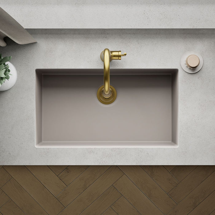 KOHLER K-36748 Billings 32-1/2" Undermount Single-bowl Kitchen Sink, Matte Taupe - Detail image of a product feature