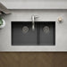 KOHLER K-36749 Billings 32-1/2" Undermount Double-bowl Kitchen Sink, Matte Graphite - Detail image of a product feature
