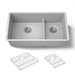 KOHLER K-36749 Billings 32-1/2" Undermount Double-bowl Kitchen Sink, Matte Grey - 3/4 view of product