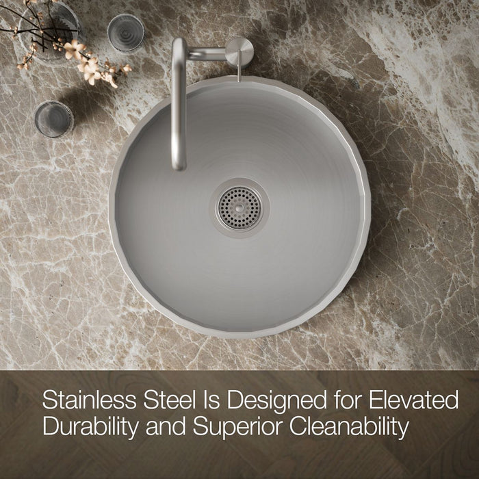 KOHLER K-3674 Brinx 18-3/4" top-mount single-bowl bar sink, stainless steel - view 3
