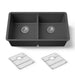 KOHLER K-36750 Billings 32-1/2" Undermount Double-bowl Kitchen Sink, Matte Graphite - 3/4 view of product