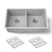 KOHLER K-36750 Billings 32-1/2" Undermount Double-bowl Kitchen Sink, Matte Grey - 3/4 view of product