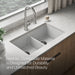KOHLER K-36750 Billings 32-1/2" Undermount Double-bowl Kitchen Sink, Matte White - Detail image of a product feature