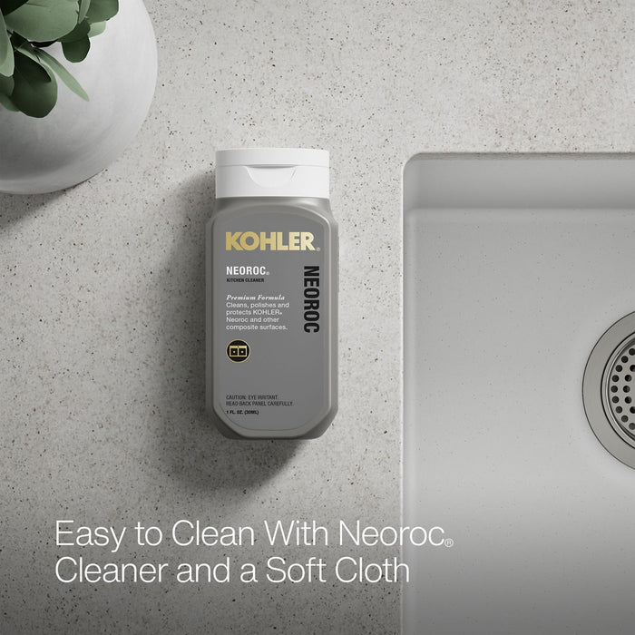KOHLER K-36750 Billings 32-1/2" Undermount Double-bowl Kitchen Sink, Matte White - Detail image of a product feature