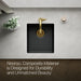 KOHLER K-36751 Billings 17-1/2" Undermount Bar Sink, Matte Black - Detail image of a product feature