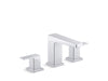 KOHLER K-36787-4 Honesty Widespread bathroom sink faucet, 0.5 gpm, polished chrome