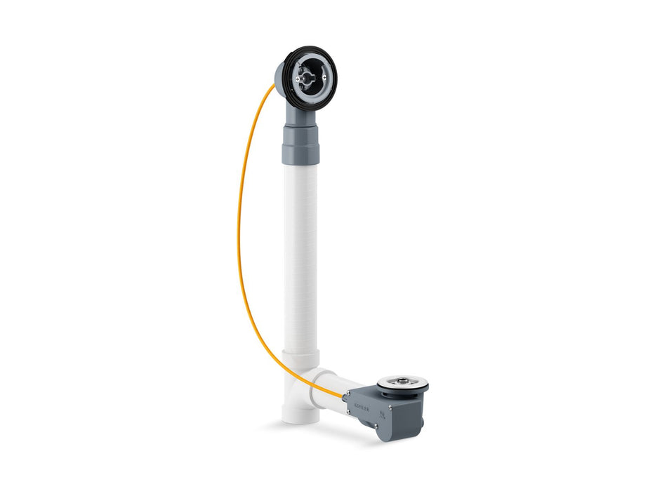 KOHLER K-37383 PureFlo Rough-in cable bath drain, PVC, 30" cable with tubing, not applicable