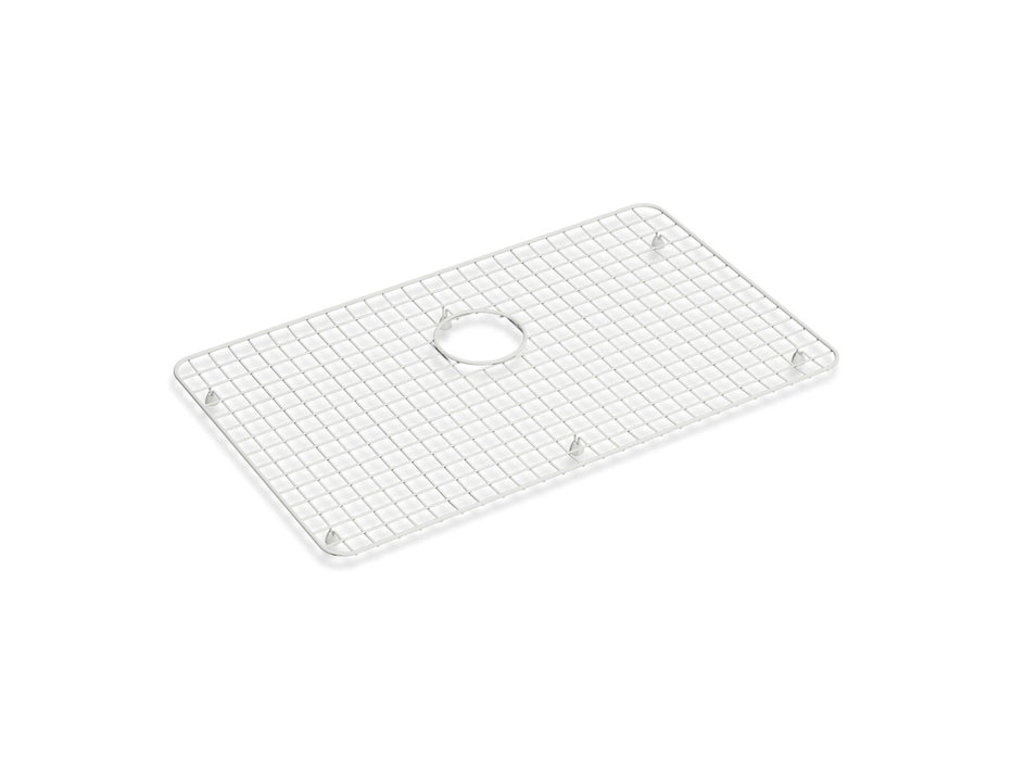 KOHLER K-37648 Sink Rack for Audrine Farmhouse Kitchen Sink, Cloude White - 3/4 view of product