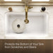 KOHLER K-37650 Sink Rack for Audrine Kitchen Sink, Cloude White - Products in use in overhead room view