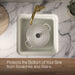 KOHLER K-37651 Sink Rack for Audrine Kitchen Sink, Dune - Products in use in overhead room view