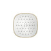 KOHLER K-37722-Y Cinq Square Single-function Filtered Showerhead, 2.5 GPM, Vibrant Brushed Moderne Brass - front view of prod