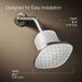 3/4 view of product with dimensions