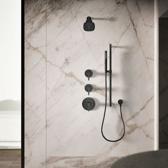KOHLER K-37722-G Cinq Square single-function filtered showerhead, 1.75 gpm, matte black - view 2
