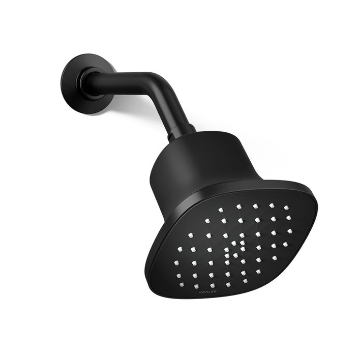 KOHLER K-37722-G Cinq Square single-function filtered showerhead, 1.75 gpm, matte black - view 3