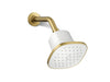 KOHLER K-37722-G Cinq Square single-function filtered showerhead, 1.75 gpm, vibrant brushed moderne brass