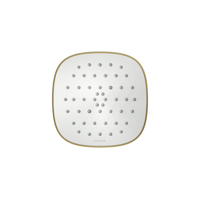 KOHLER K-37722-G Cinq Square single-function filtered showerhead, 1.75 gpm, vibrant brushed moderne brass - view 5