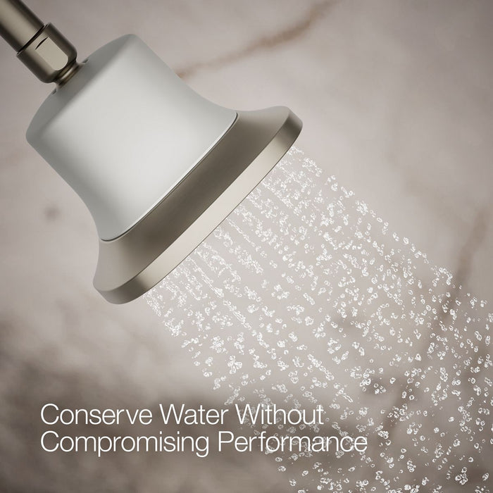 KOHLER K-37722-G Cinq Square single-function filtered showerhead, 1.75 gpm, vibrant brushed nickel - view 2
