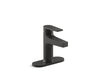 KOHLER K-37886-4 Taut Single-handle bathroom sink faucet, 1.2 gpm, matte black