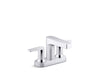 KOHLER K-37888-4 Taut Centerset bathroom sink faucet, 1.2 gpm, polished chrome