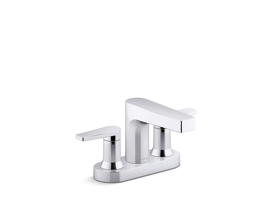 KOHLER K-37888-4 Taut Centerset bathroom sink faucet, 1.2 gpm, polished chrome