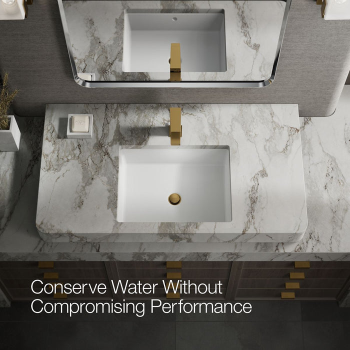 KOHLER K-37889-4 Honesty Single-handle bathroom sink faucet, 1.2 gpm, vibrant brushed moderne brass - view 3