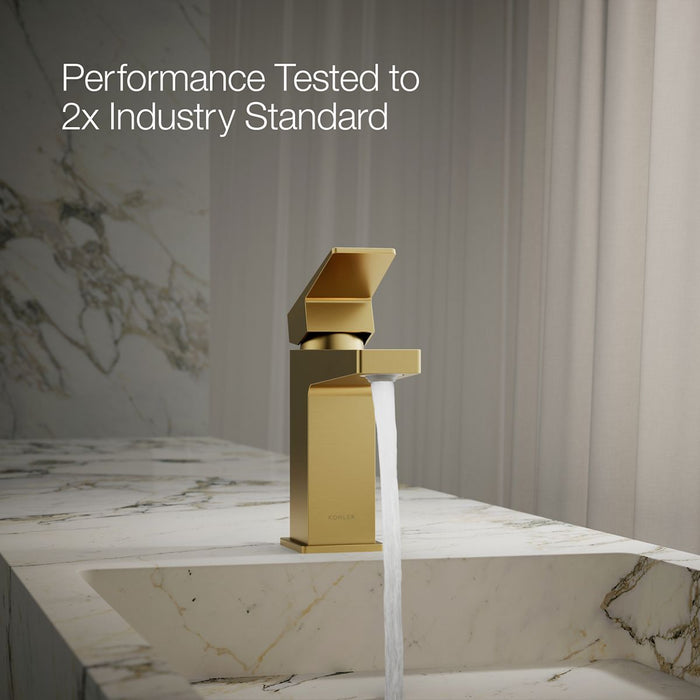 KOHLER K-37889-4 Honesty Single-handle bathroom sink faucet, 1.2 gpm, vibrant brushed moderne brass - view 5