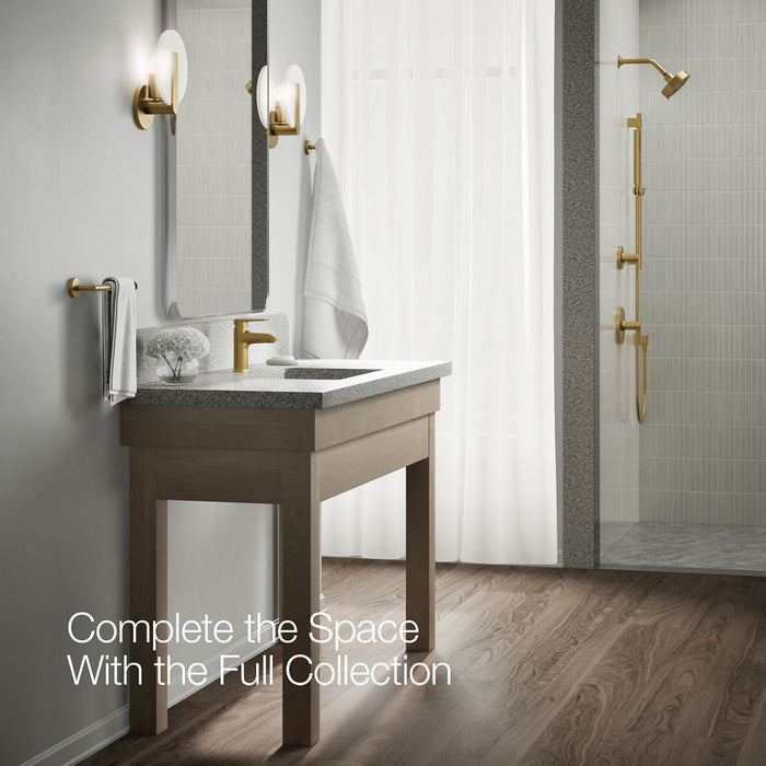 KOHLER K-37891-4 Hint Single-handle bathroom sink faucet, 1.2 gpm, vibrant brushed moderne brass - view 4