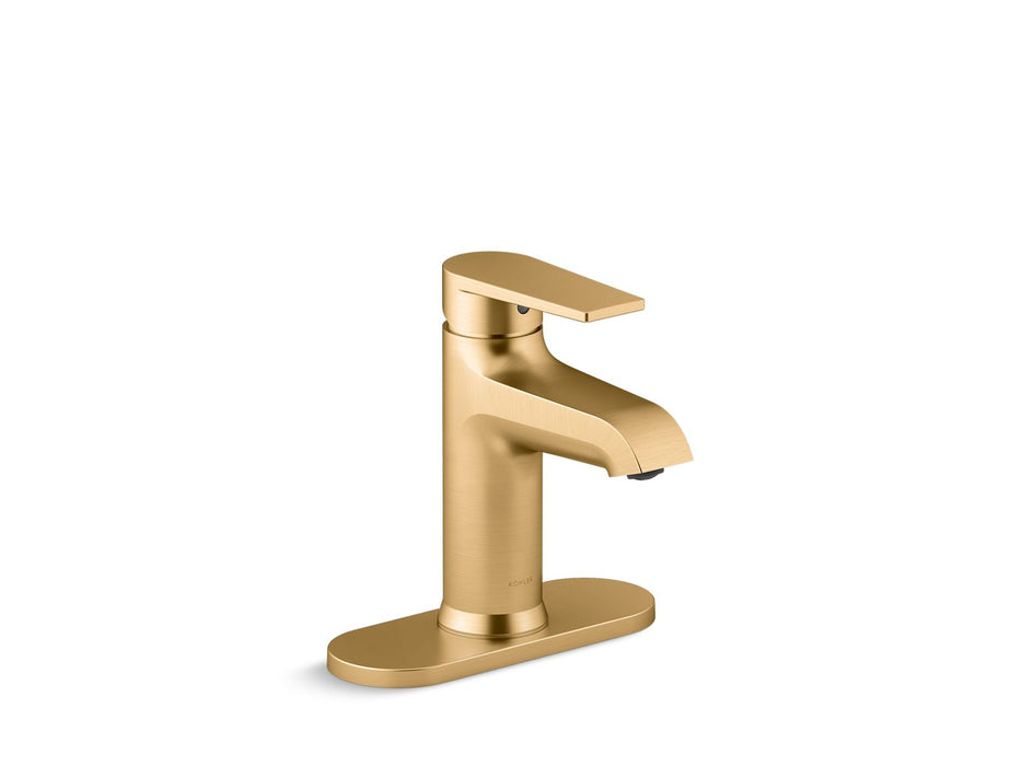 KOHLER K-37892-4 Hint Single-handle bathroom sink faucet, 1.2 gpm, vibrant brushed moderne brass