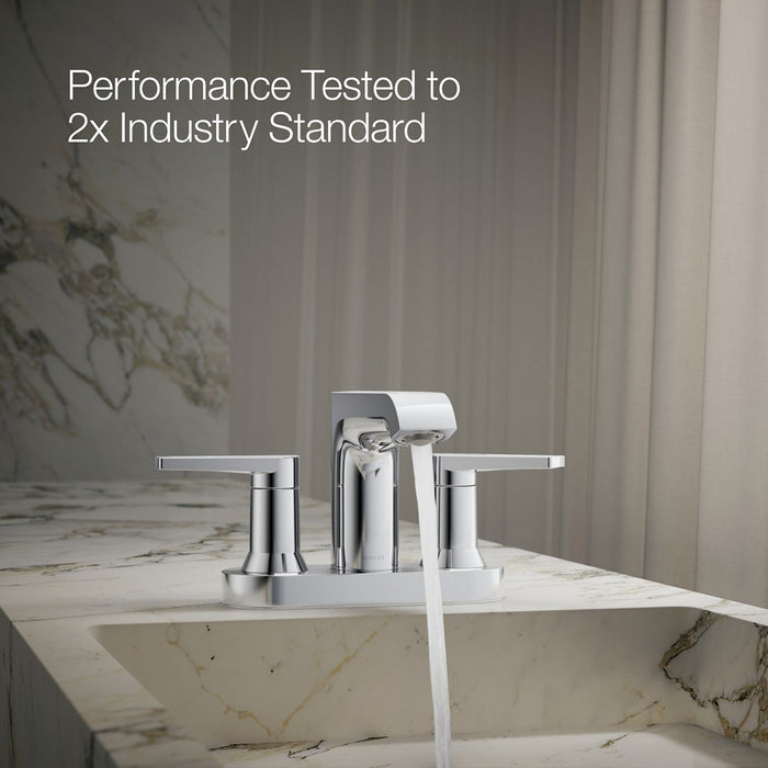KOHLER K-37894-4 Hint Centerset bathroom sink faucet, 1.2 gpm