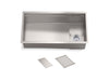 KOHLER K-37908 Synthos 33-3/4" undermount single-bowl kitchen sink, stainless steel - view 3