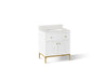 KOHLER K-38008 Calpa 30" bathroom vanity cabinet with sink and quartz top, white