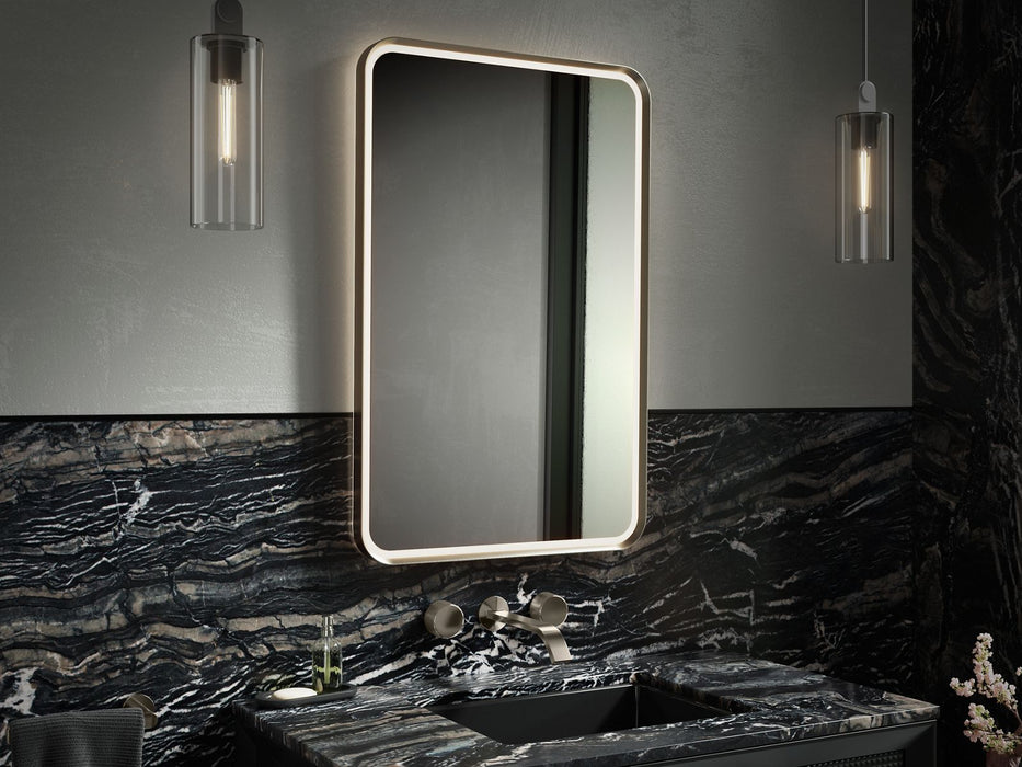 KOHLER K-38023-DLM Essential Ultrabright 22" x 34" rectangular lighted framed mirror