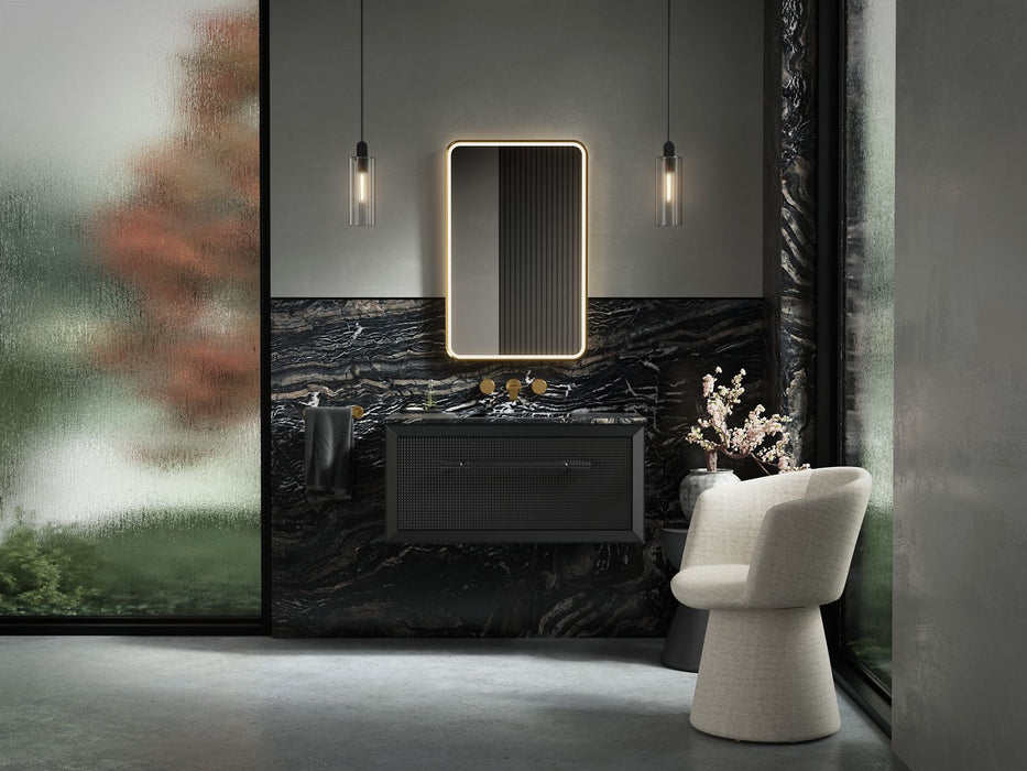 KOHLER K-38023-DLM Essential Ultrabright 22" x 34" rectangular lighted framed mirror
